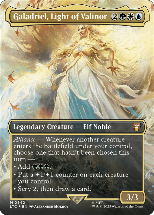 Galadriel, Light of Valinor (LTC-542) (Borderless) (Surge Foil)