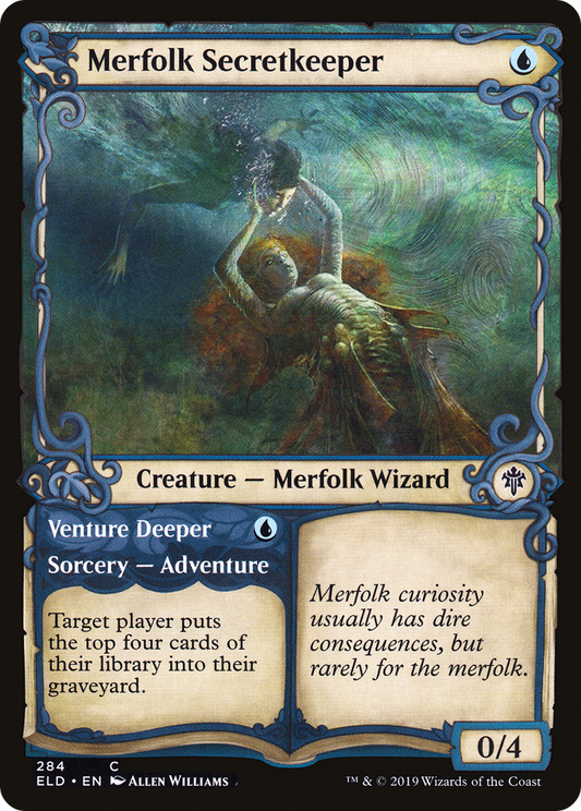 Merfolk Secretkeeper // Venture Deeper (ELD-284) (Showcase)