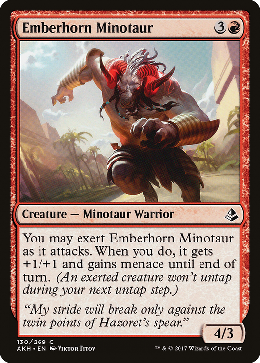 Emberhorn Minotaur (AKH-130) (Foil)
