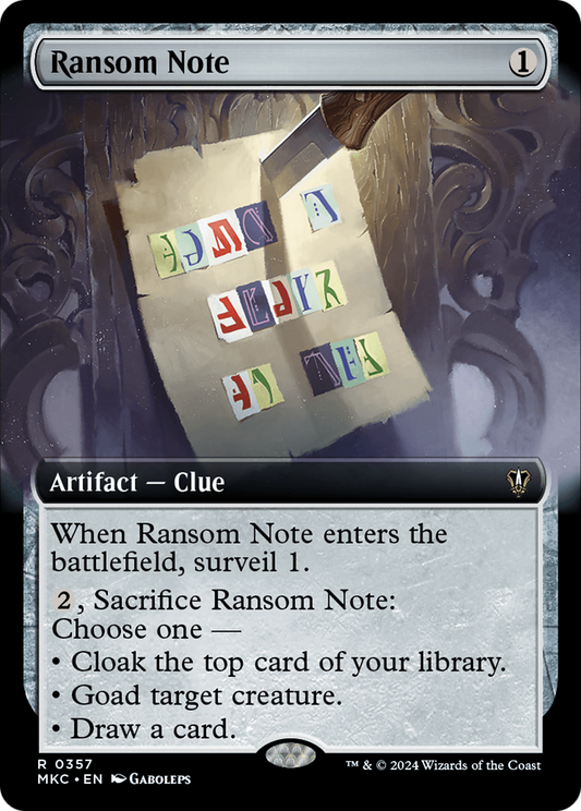 Ransom Note (MKC-357) (Extended Art)