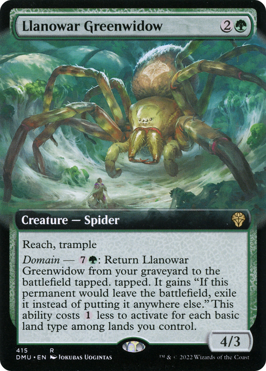 Llanowar Greenwidow (DMU-415) (Extended Art) (Foil)