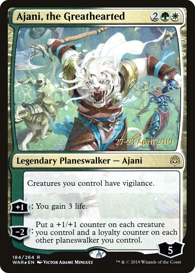 Ajani, the Greathearted (PRE-184S) (Foil)