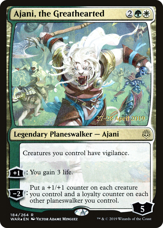 Ajani, the Greathearted (PRE-184S) (Foil)