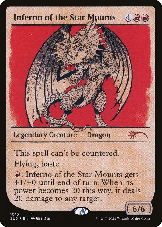 Inferno of the Star Mounts (SLD-1015) (Showcase) (Foil)
