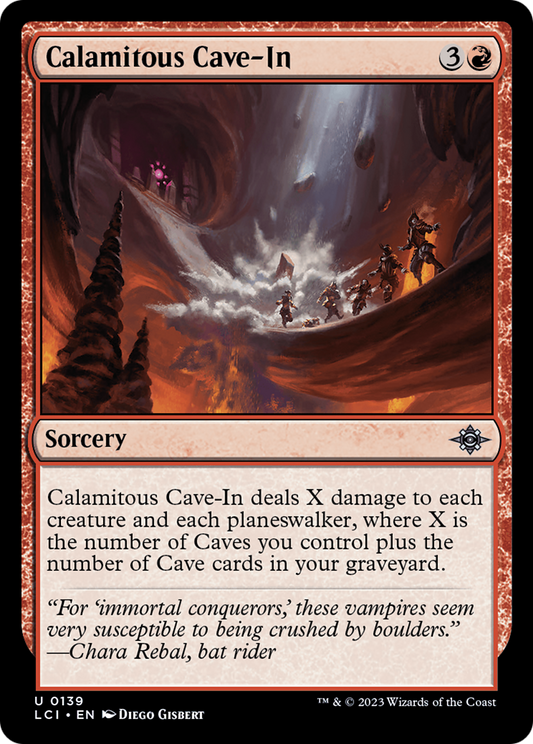 Calamitous Cave-In (LCI-139) (Foil)