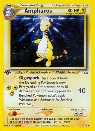 Ampharos (N1-001) (1st Edition Holofoil)