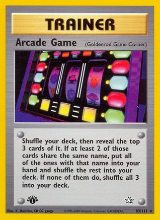 Arcade Game (Goldenrod Game Corner) (N1-083) (1st Edition)