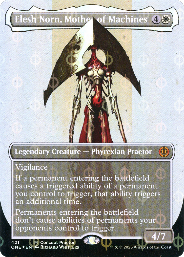 Elesh Norn, Mother of Machines (ONE-421) (Borderless) (Compleat Foil)