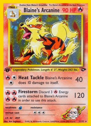 Blaine's Arcanine (G2-001) (Unlimited Holofoil)