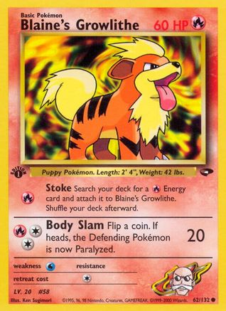 Blaine's Growlithe (G2-062) (1st Edition)