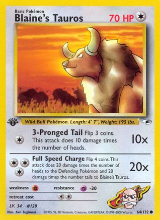 Blaine's Tauros (G1-064) (1st Edition)
