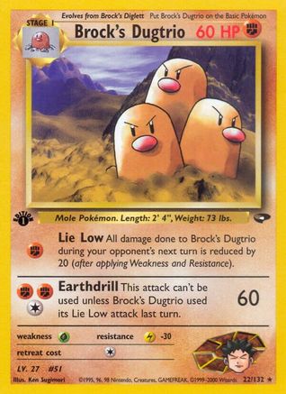 Brock's Dugtrio (G2-022) (1st Edition)