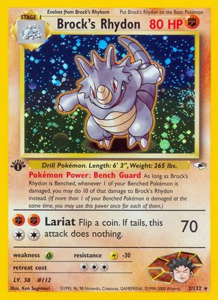 Brock's Rhydon (G1-002) (Unlimited Holofoil)