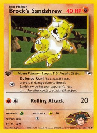 Brock's Sandshrew (71) (G1-071) (1st Edition)