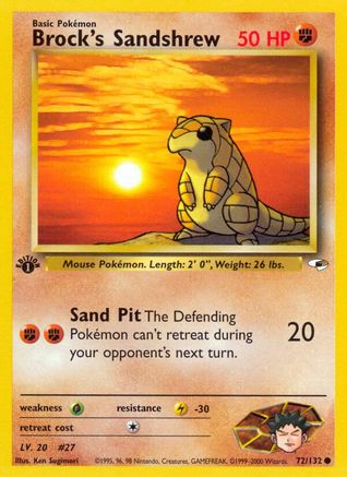Brock's Sandshrew (72) (G1-072) (1st Edition)