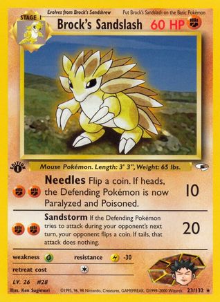 Brock's Sandslash (G1-023) (1st Edition)