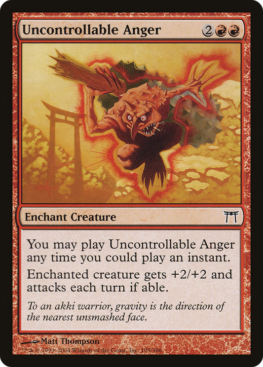 Uncontrollable Anger (CHK-195) (Foil)