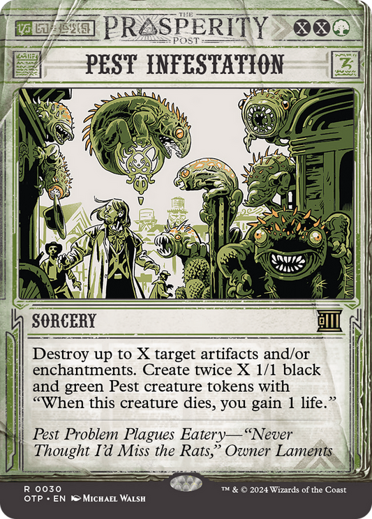 Pest Infestation (OTP-030) (Showcase) (Borderless) (Foil)