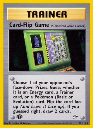 Card-Flip Game (Goldenrod Game Corner) (N1-092) (1st Edition)