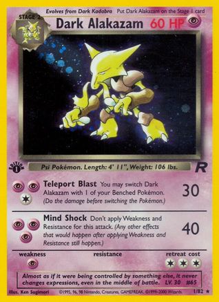 Dark Alakazam (1) (TR-001) (1st Edition Holofoil)