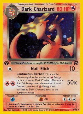 Dark Charizard (4) (TR-004) (Unlimited Holofoil)
