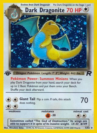 Dark Dragonite (5) (TR-005) (Unlimited Holofoil)