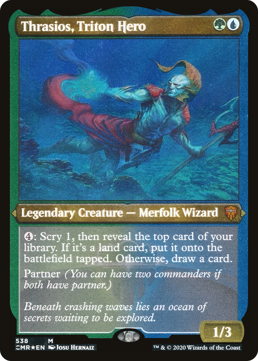 Thrasios, Triton Hero (CMR-538) (Etched Foil)