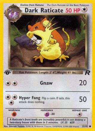 Dark Raticate (TR-051) (1st Edition)