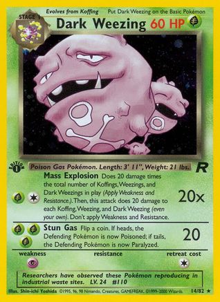 Dark Weezing (14) (TR-014) (1st Edition Holofoil)