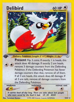 Delibird (N3-005) (1st Edition Holofoil)