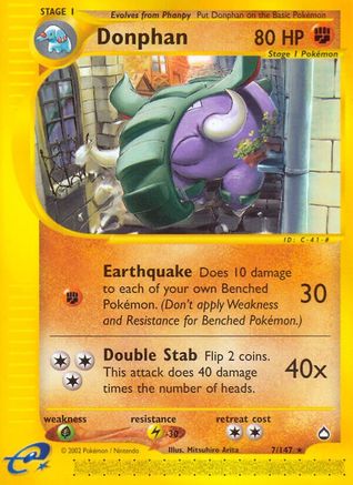Donphan (AQ-007) (Reverse Holofoil)