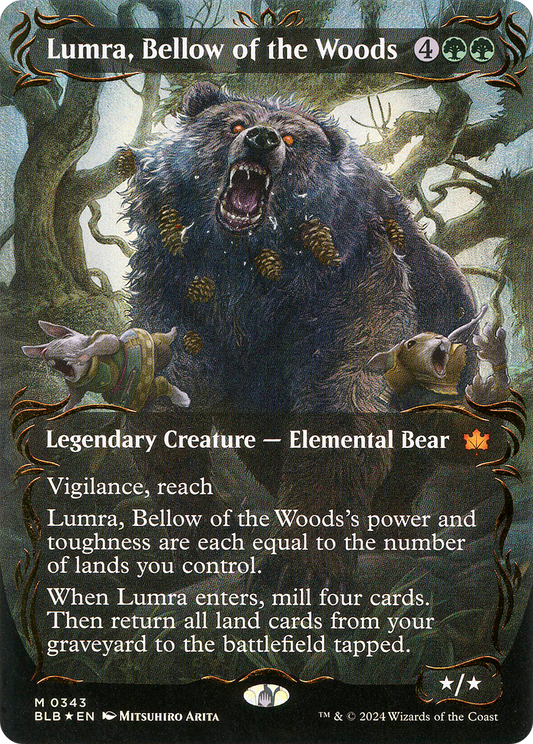 Lumra, Bellow of the Woods (BLB-343) (Showcase) (Borderless) (Raised Foil)