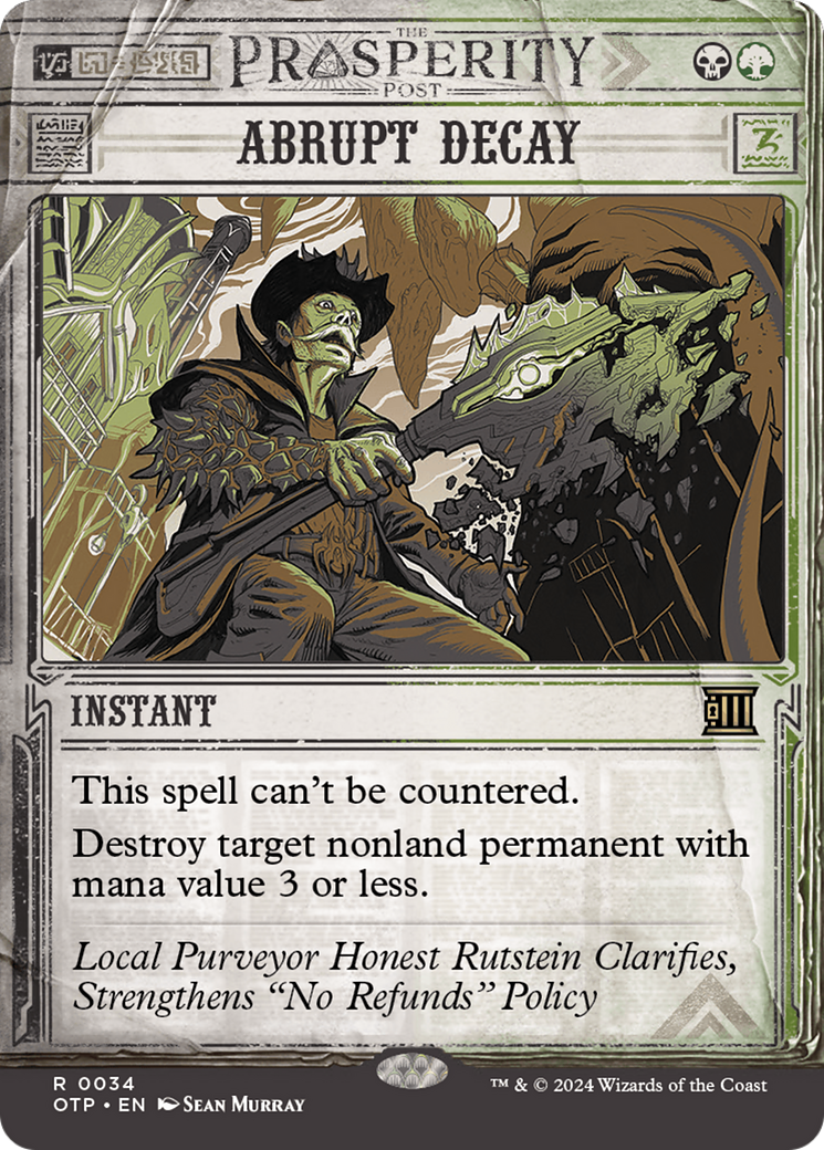 Abrupt Decay (OTP-034) (Showcase) (Borderless) (Foil)