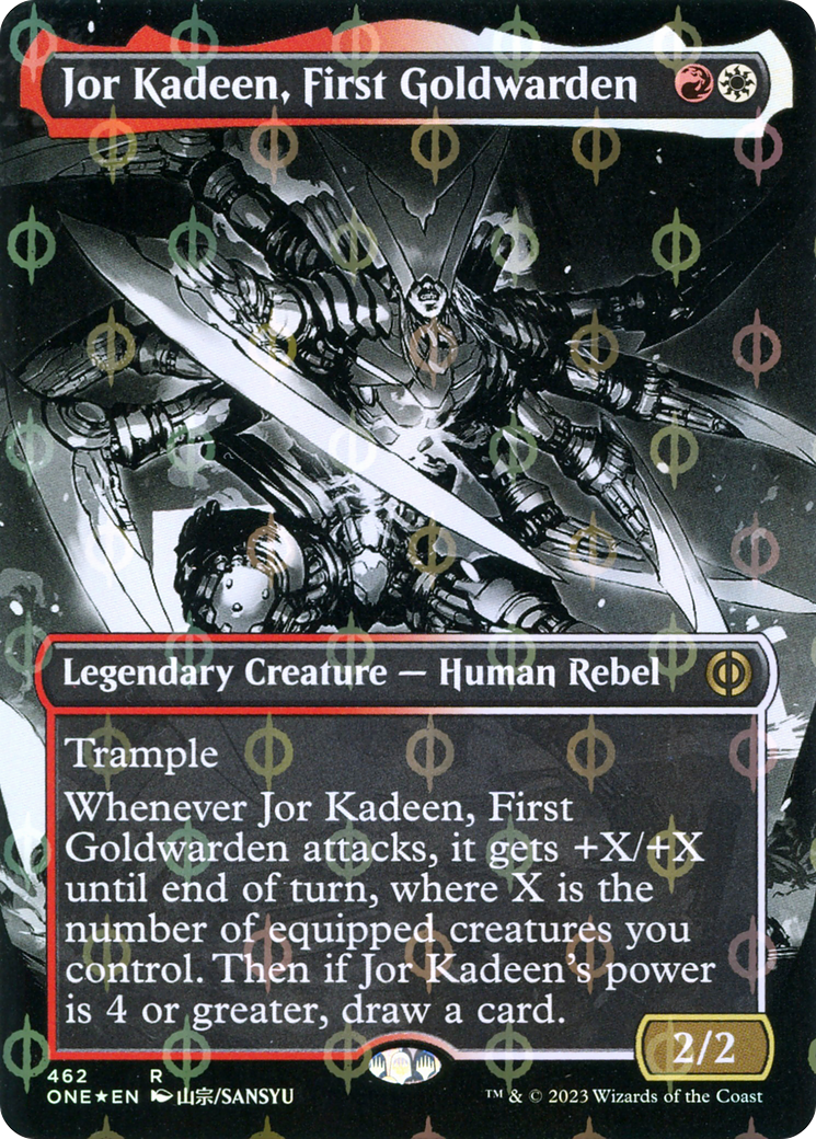 Jor Kadeen, First Goldwarden (ONE-462) (Showcase) (Borderless) (Compleat Foil)