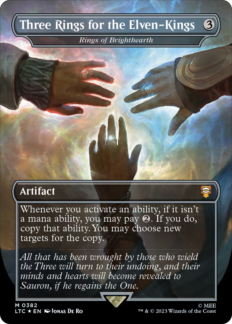 Three Rings for the Elven-Kings / Rings of Brighthearth (LTC-382) (Borderless) (Surge Foil)