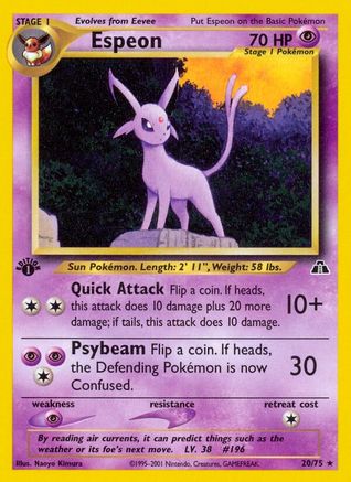 Espeon (20) (N2-020) (1st Edition)