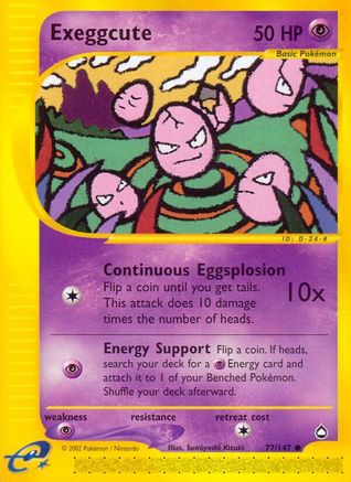 Exeggcute (77) (AQ-077) (Reverse Holofoil)