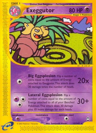 Exeggutor (13) (AQ-013) (Reverse Holofoil)