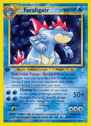 Feraligatr (4) (N1-004) (Unlimited Holofoil)