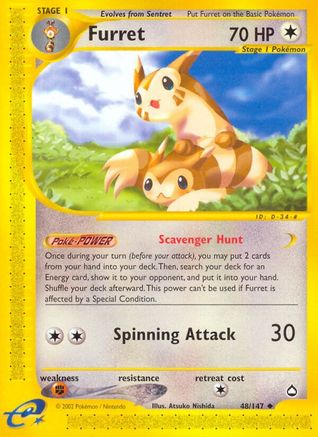 Furret (AQ-048) (Reverse Holofoil)