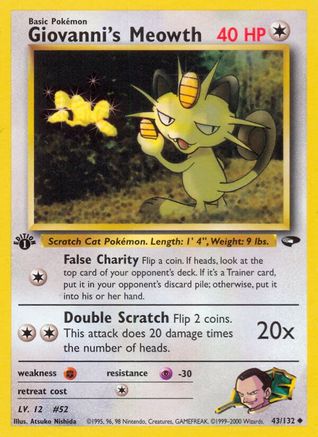 Giovanni's Meowth (43) (G2-043) (1st Edition)