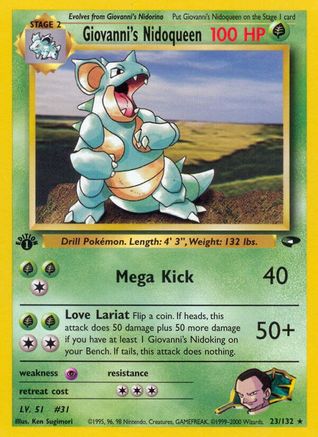Giovanni's Nidoqueen (G2-023) (1st Edition)