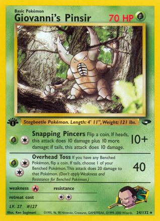 Giovanni's Pinsir (G2-024) (1st Edition)