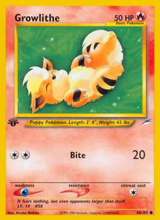 Growlithe (N4-068) (1st Edition)