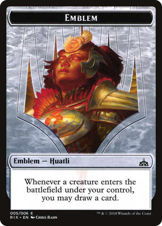 Huatli, Radiant Champion Emblem (RIX-005)