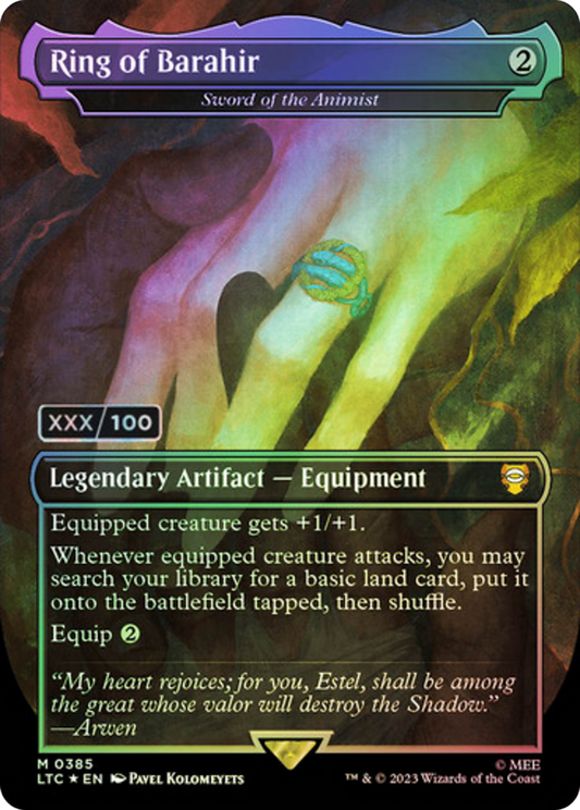 Ring of Barahir / Sword of the Animist (LTC-385) (Borderless) (Foil) (Serialized)