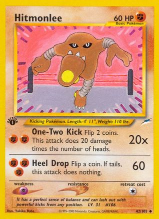 Hitmonlee (N4-042) (1st Edition)