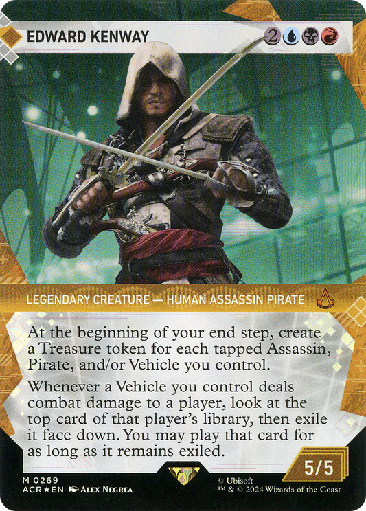 Edward Kenway (ACR-269) (Showcase) (Borderless) (Textured Foil)