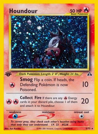 Houndour (5) (N2-005) (1st Edition Holofoil)
