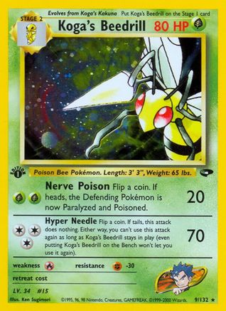 Koga's Beedrill (G2-009) (1st Edition Holofoil)